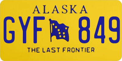 AK license plate GYF849