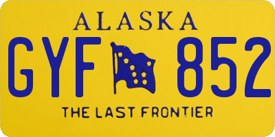 AK license plate GYF852