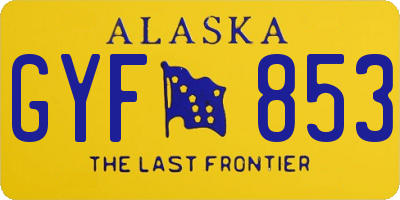 AK license plate GYF853