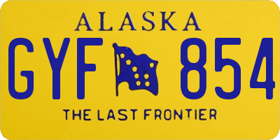 AK license plate GYF854
