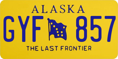 AK license plate GYF857