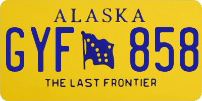 AK license plate GYF858