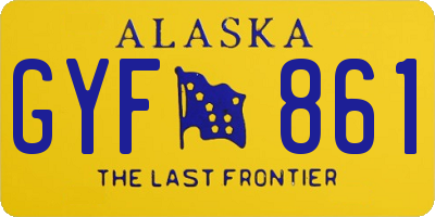 AK license plate GYF861