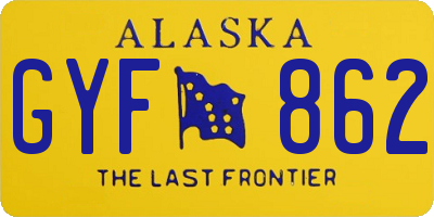 AK license plate GYF862