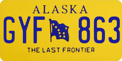AK license plate GYF863