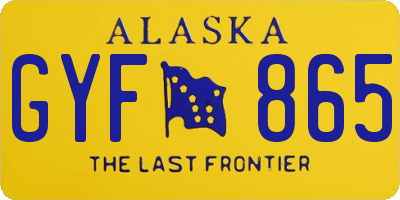 AK license plate GYF865