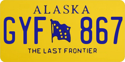 AK license plate GYF867