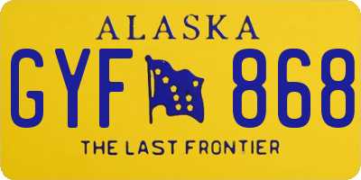 AK license plate GYF868