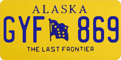 AK license plate GYF869