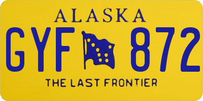 AK license plate GYF872