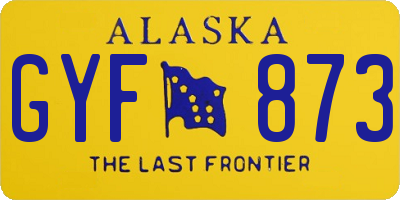 AK license plate GYF873
