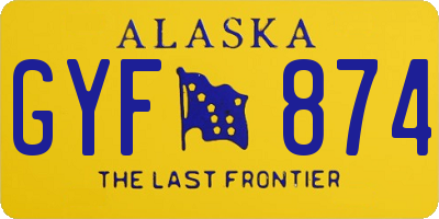 AK license plate GYF874