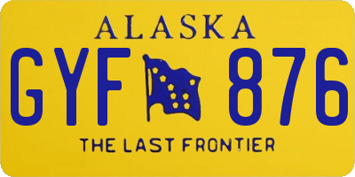 AK license plate GYF876