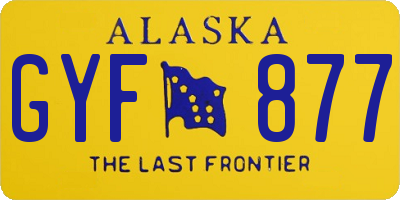 AK license plate GYF877