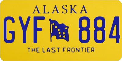 AK license plate GYF884