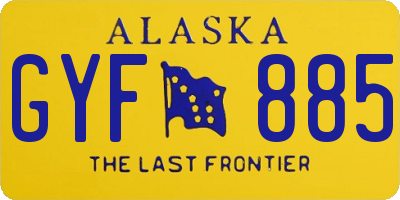 AK license plate GYF885