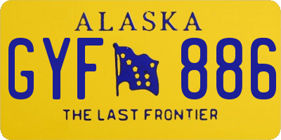 AK license plate GYF886