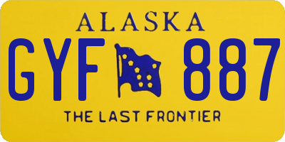 AK license plate GYF887