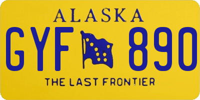 AK license plate GYF890