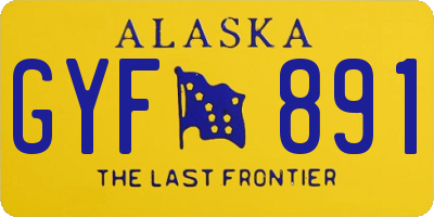 AK license plate GYF891