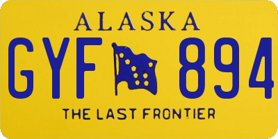 AK license plate GYF894
