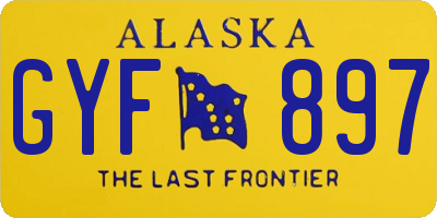 AK license plate GYF897