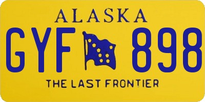 AK license plate GYF898