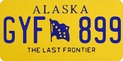 AK license plate GYF899