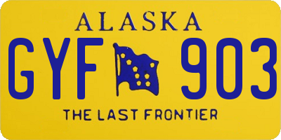 AK license plate GYF903