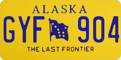 AK license plate GYF904