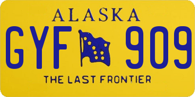 AK license plate GYF909