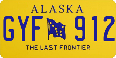 AK license plate GYF912