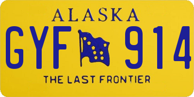 AK license plate GYF914
