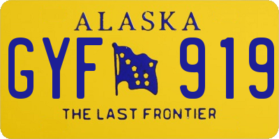 AK license plate GYF919