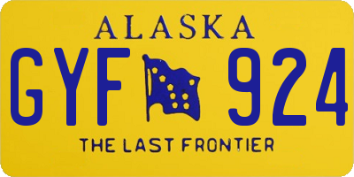 AK license plate GYF924