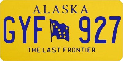 AK license plate GYF927