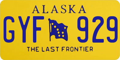 AK license plate GYF929