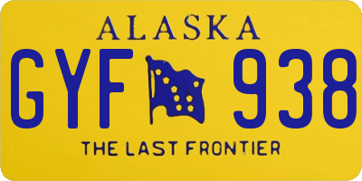 AK license plate GYF938