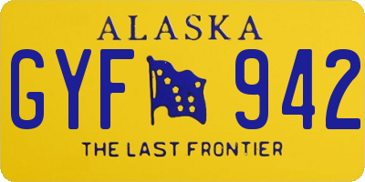 AK license plate GYF942