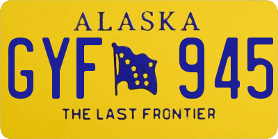 AK license plate GYF945