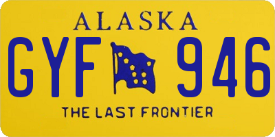 AK license plate GYF946