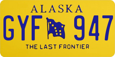 AK license plate GYF947