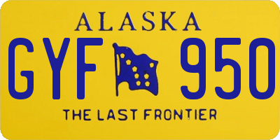 AK license plate GYF950