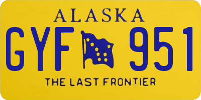 AK license plate GYF951