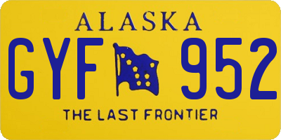 AK license plate GYF952