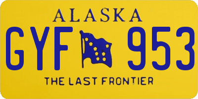AK license plate GYF953