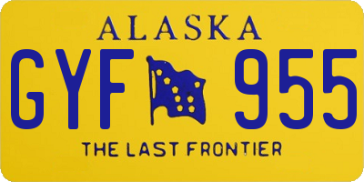 AK license plate GYF955