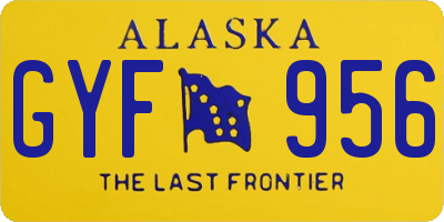 AK license plate GYF956