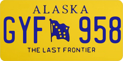 AK license plate GYF958
