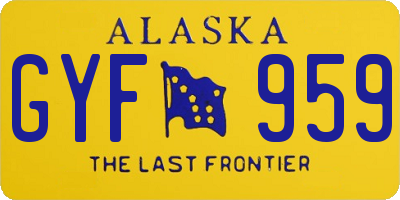 AK license plate GYF959